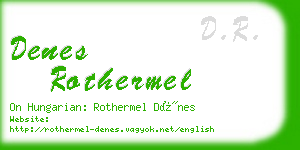 denes rothermel business card